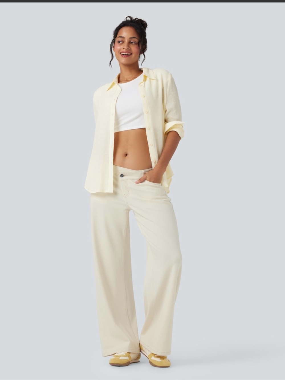 Halara Low Rise Asymmetric Jeans